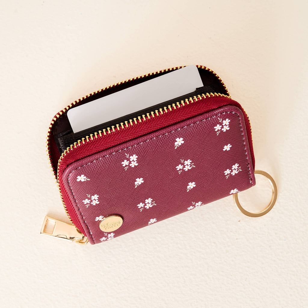 Zip Around Wallet-Pretty Posies Plum