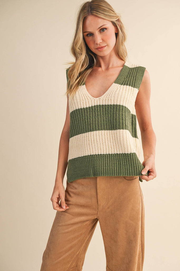 Side Slit Sweater Vest