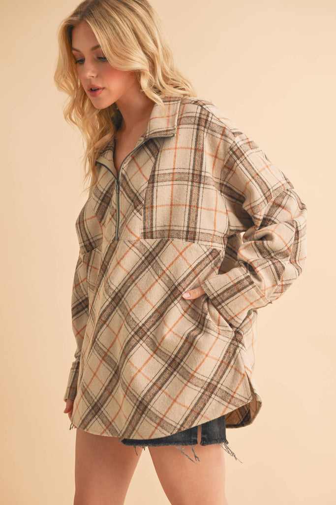 Mya Plaid Pullover
