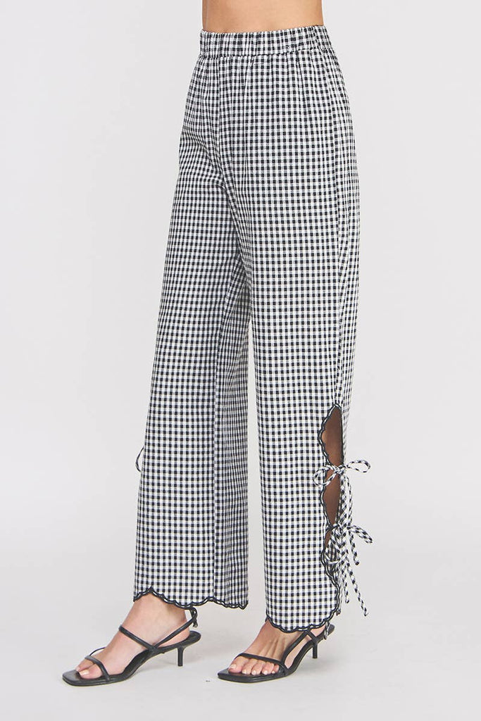 Woven Gingham Pants