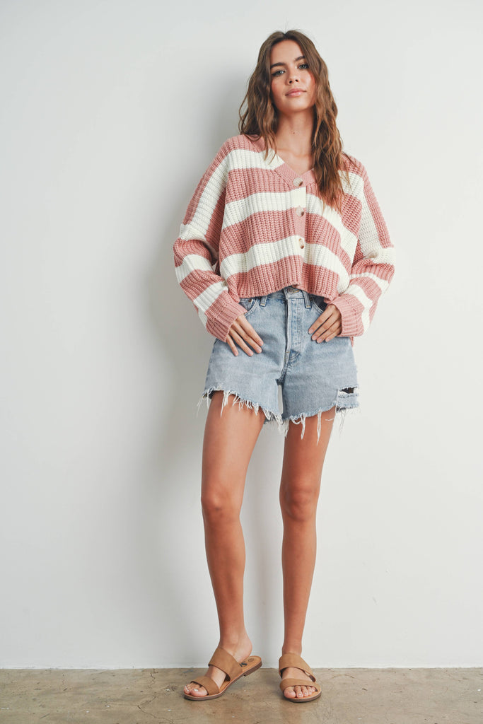 Olivia Striped Cardigan