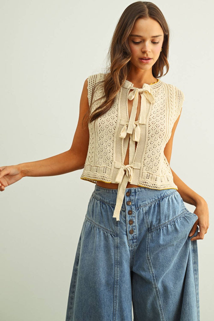 Floral Crochet Vest