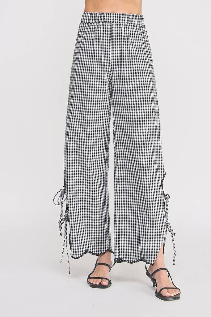 Woven Gingham Pants