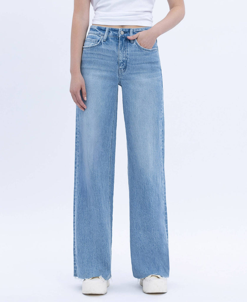 Clean Cut Wide Leg Jeans
