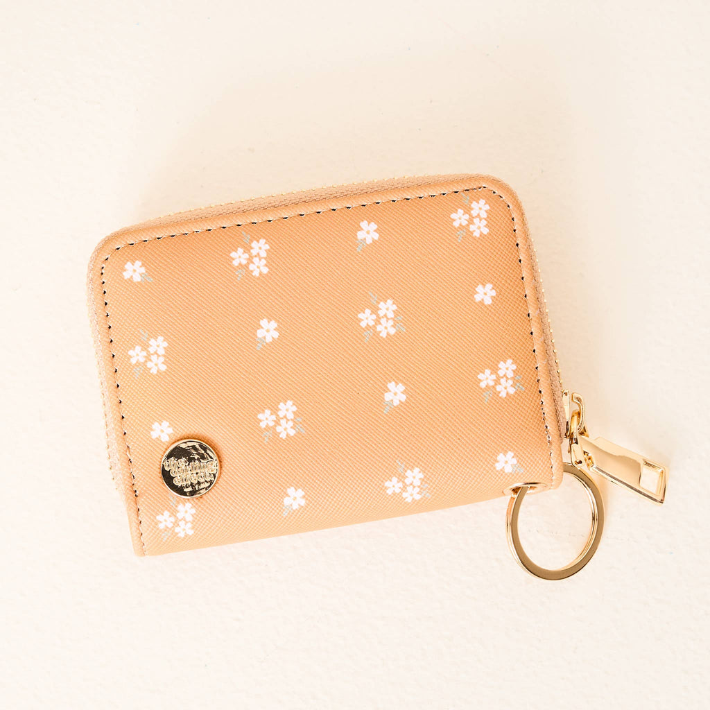 Zip Around Wallet-Pretty Posies Mustard