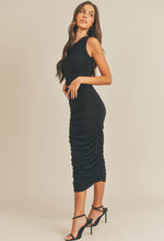 Load image into Gallery viewer, One Shoulder Ruched Midi Dress
