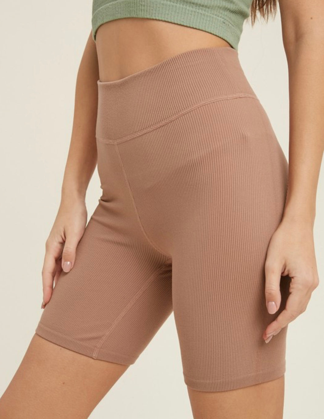 Seamless Ribbed Biker Shorts