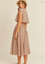 Load image into Gallery viewer, Plaid Crop/Midi Set
