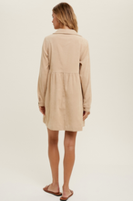 Load image into Gallery viewer, Corduroy Button-Up Dress
