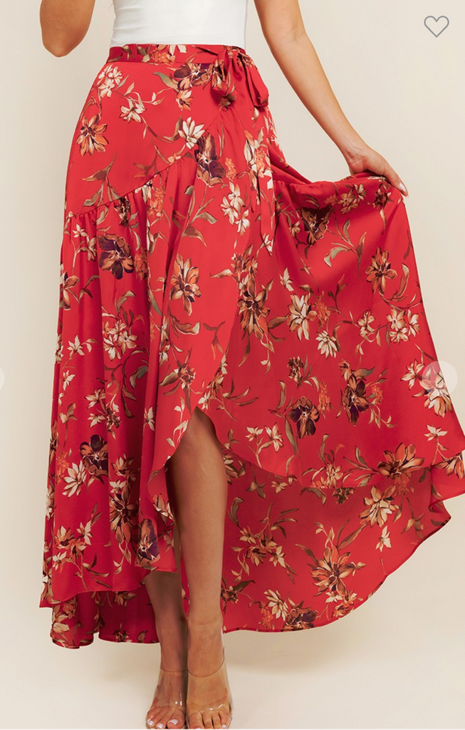 Floral Wrap Skirt